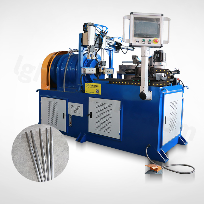 Automatic loading and unloading taper tube shrinking machine
