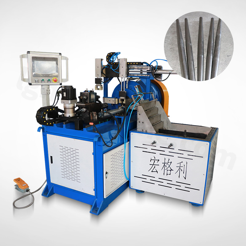 Automatic loading and unloading taper tube shrinking machine